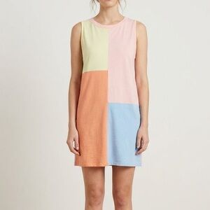 NWOT BiBi Boutique Pastel Patchwork Mini Dress size XL